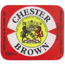 Greenall Whitley Warrington Chester Brown Imported 33cl Beer Bottle Label