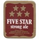 Greenall Whitley Warrington Five Star Strong Ale 6 fl oz 170ml Beer Bottle Label