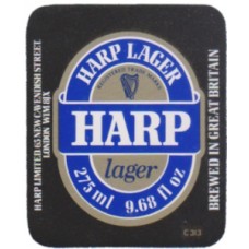 Harp Lager Limited Harp Lager C 313 275ml 9.68 fl oz Beer Bottle Label
