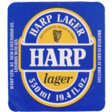 Harp Lager Limited Harp Lager 550ml 19.4 fl oz Beer Bottle Label