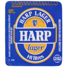 Harp Lager Limited Harp Lager c 330 1.11 Litres Beer Bottle Label