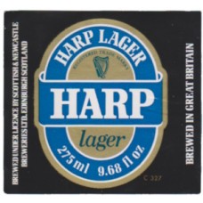 Harp Lager Limited Harp Lager (S&N Edinburgh) 275ml 9.68 fl oz Beer Bottle Label