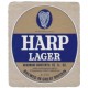 Harp Lager Limited Harp Lager B 230 Brewed In GB 9 2/3 fl oz Beer Bottle Label