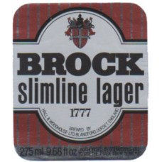 Hall & Woodhouse Brewery Brock Slimline Lager 275ml 9.68 fl oz Beer Bottle Label