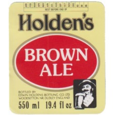 Holdens Brewery Brown Ale 550ml 19.4 fl oz Beer Bottle Label