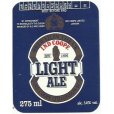 Ind Coope Light Ale 275ml alc 3.0% vol Beer Bottle Label