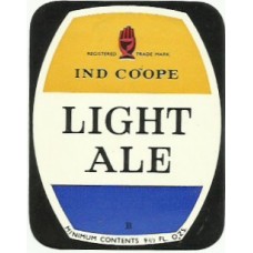 Ind Coope Light Ale B 9 2/3 fl oz Beer Bottle Label