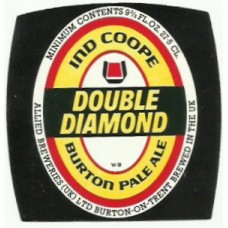 Ind Coope Double Diamond Burton Pale Ale W8 9 2/3 fl oz 27.5cl Beer Bottle Label