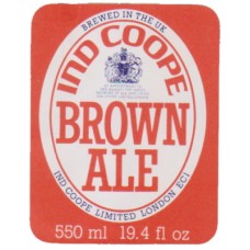 Ind Coope Brown Ale 550ml 19.4 fl oz Beer Bottle Label