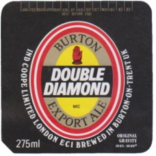 Ind Coope Double Diamond MC Export Ale 275ml OG 1045-1049 Beer Bottle Label