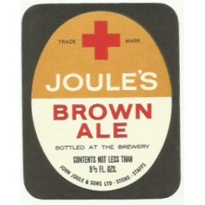 Joule's Brewery Stone Brown Ale 9 2/3 fl ozs Beer Bottle Label