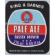 King & Barnes Brewery Pale Ale Sussex Brewed 275ml 9.68 fl oz Beer Bottle Label