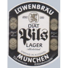 Lowenbrau Diat Pils Lager UK Beer Bottle Label