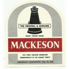 Whitbread Mackeson 19 1/3 fl oz Beer Bottle Label