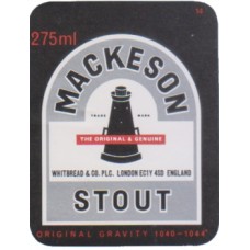 Whitbread Mackeson Stout 14 275ml Beer Bottle Label