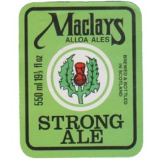 Maclay's of Alloa Strong Ale 550ml 19 1/3 fl oz Beer Bottle Label