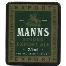 Manns Northampton Brewery Strong Export Ale 275ml Beer Bottle Label