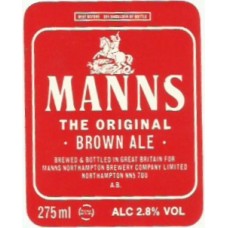 Manns Northampton Brewery The Original Brown Ale 275ml Alc 2.8% Vol Beer Bottle Label