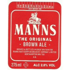 Manns Northampton Brewery The Original Brown Ale 275ml Alc 2.8% Vol Beer Bottle Label