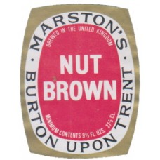 Marstons Brewery Burton Nut Brown 9 2/3 fl oz 275ml Beer Bottle Label