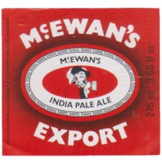 McEwans Export India Pale Ale 275ml 9.68 fl oz Beer Bottle Label 