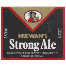 McEwans Strong Ale Brewed by S&N Breweries 180ml Beer Bottle Label