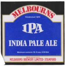 Melbourns Brewery Stamford IPA 19 1/3 fl ozs 0.55 litre Beer Bottle Label