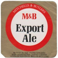Mitchell & Butlers Export Ale 9 2/3 fl oz 0.275 Litre Beer Bottle Label