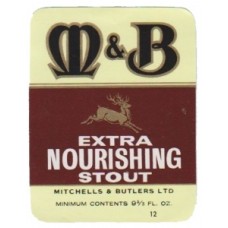 Mitchell & Butlers Extra Nourishing Stout 9.2/3 fl oz Beer Bottle Label