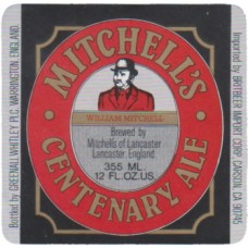 Mitchells Lancaster Centenary Ale 355ml 12 fl oz US Beer Bottle Label