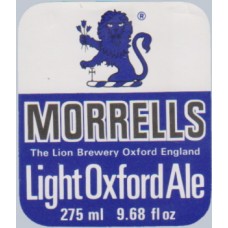 Morrells Brewery Oxford Light Oxford Ale 275ml 9.68 fl oz Beer Bottle Label