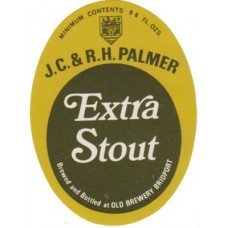 Palmers Old Brewery Bridport Extra Stout 9.6 fl ozs Beer Bottle Label