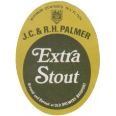 Palmers Old Brewery Bridport Extra Stout 19.3 fl ozs Beer Bottle Label