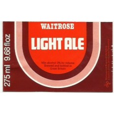 Ruddles Brewery (Waitrose) Light Ale 275ml 9.68 fl oz Beer Bottle Label