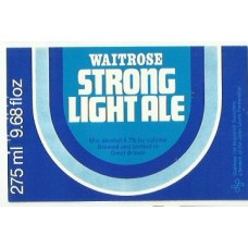 Ruddles Brewery (Waitrose) Strong Light Ale 275ml 9.68 fl oz Beer Bottle Label