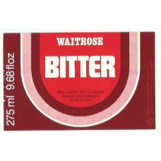 Ruddles Brewery (Waitrose)Bitter 275ml 9.68 fl oz Beer Bottle Label