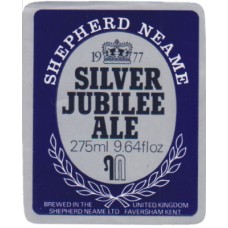 Shepherd Neame Faversham Silver Jubilee Ale 275ml 9.64 fl oz Beer Bottle Label