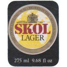 Skol Lager (Ind Coope) 275ml 9.68 fl oz Beer Bottle Label