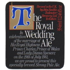 Smiths (John) The Royal Wedding Ale 354ml 12.46 fl oz Beer Bottle Label