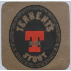 Tennents Caledonian Breweries XXX Stout Beer Bottle Label