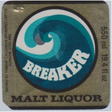 Tennents Caledonian Breweries Breaker Malt Liquor 550ml 19.4 Beer Bottle Label