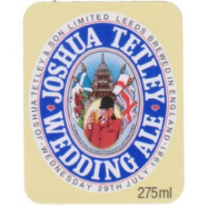 Tetley Brewery Wedding Ale 1981 275ml Beer Bottle Label