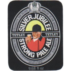 Tetley Brewery Silver Jubilee Strong Pale Ale 9.68 fl oz Beer Bottle Label