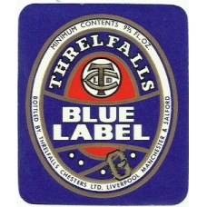 Threlfalls Chesters Ltd Blue Label Beer Bottle Label
