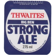 Thwaites Brewery Blackburn Big Ben Strong Ale 275ml Beer Bottle Label