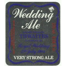 Thwaites Brewery Blackburn Wedding Ale 1981 Ale 275ml 9.68 fl oz Beer Bottle Label