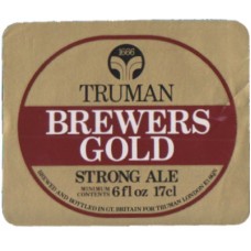 Trumans Brewery London Brewers Gold 6 fl oz 17cl Beer Bottle Label