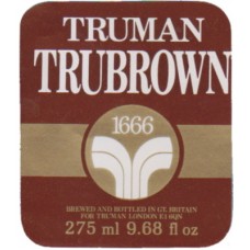 Trumans Brewery London Trubrown 275ml 9.68 fl oz Beer Bottle Label
