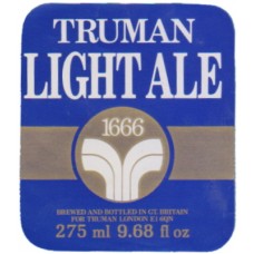Trumans Brewery London Light Ale 275ml 9.68 fl oz Beer Bottle Label
