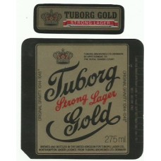 Tuborg Breweries UK Gold Strong Lager 275ml Beer Bottle Label